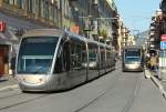 Nice / Nizza Lignes d'Azur SL T1 (Alstom Citadis-302 09) Avenue de la République / Place Garibaldi (Haltestelle Garibaldi) am 11.
