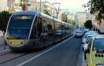 Nice / Nizza Lignes d'Azur SL T1 (Alstom Citadis-402 24) Rue Puget am 11. Februar 2015.