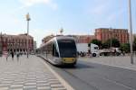 Nice / Nizza Lignes d'Azur SL T1 (Alstom Citadis-402 18) Placce Masséna am 23.