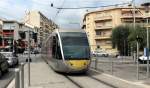 Nice / Nizza Lignes d'Azur SL T1 (Alstom Citadis-402 17) Square Roger Boyer / Rue Puget am 23.