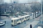 St.Etienne Tram 6x-Tw / motrice à 6 essieux centre ville 03-04-1975