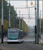Sandbahnkörper -     Die erste Straßenbahnstrecke in Straßburg führte von Hautepierre Maillon über die Innenstadt bis Baggersee und ging 1994 in Betrieb.