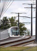 Über den Bassin Vauban I -    Straßburg Verlängerung Linie D, Brücke über den Bassin Vauban.