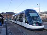 Straßenbahn Strasbourg Linie A nach Parc des Sports in Étoile Bourse, 10.03.2019.