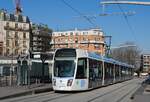 Tw. 364 der Linie T3b am Boulevard Mortier an der Haltestelle Porte des Lilas. (05.03.2025)