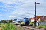 73 907, 73 908 und 73 916 passieren das Einfahrsignal von Lauterbourg aus Richtung W�rth als RB nach W�rth.

Lauterbourg 17.08.2024