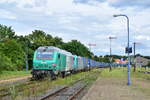 475 119 f�hrt mit einer 186er mit KLV als Umleiter durch Lauterbourg in Richtung Stra�burg.

Lauterbourg 17.08.2024