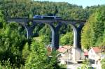 Ein X 73500 auf dem Viaducs de Morez; 10.09.2011