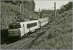 Die SNCF BB 22353 ist mit ihrem TER von Lyon nach Genève zwischen Pogny-Chancy und La Plaine  unterwegs und erreicht in Kürze die Landesgrenze.