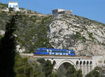 Viaduc des Eaux-salées bei Carry-le-Rouet an der Cote Bleue: Sicht vom Hotel aus, fast auf gleicher Höhe. Carry-le-Rouet, 3.6.2024