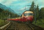 Manfreds Rail Art:  Gottardo ; Acryl, ca. 30 x 41 cm; weitere Eisenbahnbilder auf Manfreds Rail Art: http://www.atelier-manf.ch/railart_home.htm


