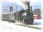Winterdampf bei der RhB.Dampfzug am 06.02.05 in Landquart