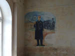 Adolf Branalo  Severni Nádraží (Nordbahnhof) mit einer Dampflok 423, Wandmalerei im EG Bahnhof Moldava v Krušných horách (Moldau im Erzgebirge); 21.01.2017  