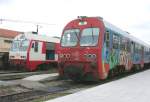 Der zweiteilige MAN Triebzug 6521/5521 fhrt als IC23 in wenigen Augenblicken weiter nach Patras und Korinth.