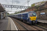 Abellio ScotRail 334 004 erreicht zusammen mit einem weiteren 334 am 27. August 2017 die Station Glasgow High Street.