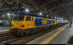 GBRf 92028 hat den Caledonian Sleeper nach London Euston am Abend des 27.