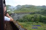 Unterwegs mit Steam von Fort William nach Mallaig. Einfahrt auf Glenfinnen Viaduct