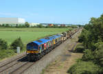 66718 approaches Wichnor Junction whilst working 6X01 from Doncaster Down Decoy Yard to Eastleigh, 25 May 2020.