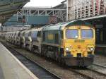 Freightliner-Gterzug mit Class 66 558 im August 2006 in Chester.