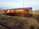 Class66-153 in Bahnhof Miedzyrzecz, 27.11.2013