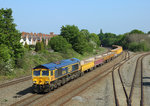 66744 passes Tyseley whilst working 6M40, 1156 Westbury-Cliff Vale Stud Farm, 12 May 2016