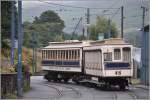 Motorwagen 7 und Anhnger 48 (aufgebaut 2010!)verlassen Laxey Richtung Ramsey.