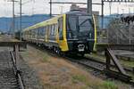 Nachdem Olli vor gut zwei Jahren von der Metro Klasse 777 den Triebzug mit der Nummer 002 in Konstanz fotografieren konnte, wurde der von Stadler Rail gebaute elektrische Triebzug 777 034 für den S-Bahnverkehr um Liverpool am 24.09.2022 in St. Margrethen fotografiert (Fotostandort eine Wendeplatte an der Staße zum Zoll)