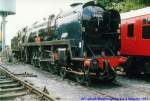 BR Schnellzuglok ex SR West Country class 4-6-2 nach der Entfernung der Stromlinienverkleidung und der Kettensteuerung wurde sie mit einer Walschaertsteuerung versehen.
Eingestellt und betriebsfhig bei der Mid-Hands Railway in Ropley