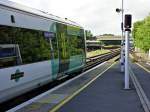 Ein Regionalzug der Southern nach London Victoria am 4.9.2011 in Gatwick Airport.