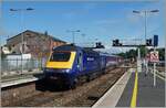 First Great Western HST 125 Class 43 Service verlässt Exeter St-Davids auf dem Weg nach London Paddington. 

14. Mai 2014