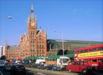 London St. Pancras am 25.8.2000, damals fuhren hier nur die Züge der Midland Mainline ab, während der Eurostar in London Waterloo endete.