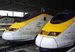 British Rail 373213 Eurostar 3213 and British Rail 373014 Eurostar 3014 (TGV TMST), London St Pancras, 30.10.2011.