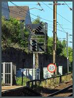 Gleich 3 Richtungsanzeiger weist das Signal EH 511 an der Station Edinburgh Haymarket auf.