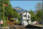 Der Bahnhof Blair Atholl wird noch von einem mechanischen Stellwerk gesteuert und ist mit Formsignalen ausgerüstet.