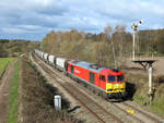 60017 passes Plumley whilst working 6H02 from Arpley to Tunstead, 7 April 2021