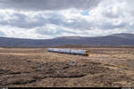 ScotRail 156 458 und ein weiterer 156 am 25. April 2019 unterwegs von Glasgow Queen Street nach Mallaig im Rannoch Moor zwischen Rannoch und Corrour.