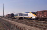 Diese beiden Eurostar Einheiten (3016 und 3006) befanden sich am 01.06.1994 in Dunkerque (FR), Port Ouest, zusammen mit Adapterwagen von Alstom.