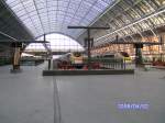 Drei EurostarZ�ge in London St Pancras.(02.04.2009)