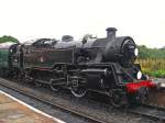 Standard Class Nr 80151 kurz vor der Ausfahrt Kingscote Richtung
Horsted Keynes am 7 August 2010.