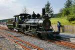 Lok #2 der Brecon Mountain Railway in Torpantau, Wales, 15.9.2016