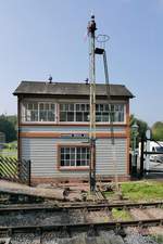 Das Stellwerk der Dean Forest Railway in Parkend, 14.9.2016