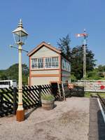 Das Stellwerk der Dean Forest Railway in Parkend, 14.9.2016
