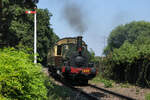 An den  Limited Run Days  pendelt zwischen 11 und 14 Uhr ein Zug auf dem Gel�nde des Didcot Railway Centre hin und her. Am 08.07.2026 war  Trojan  mit einem Auto Coach auf der Demonstration Line unterwegs.