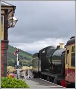 Vorlufige Endstation der Llangollen Railway in Carrog.