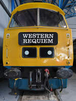 Die Dieselelektrische Lokomotive D1023  Western Fusilier  wurde 1963 bei Swindon Works hergestellt und 1977 aus dem aktiven Dienst genommen. (National Railway Museum York, Mai 2019)