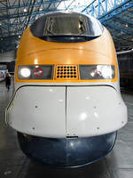 Ein Triebwagenkopf des Eurostarzuges der Klasse 373 war Anfang Mai 2019 im National Railway Museum York zu sehen.