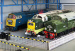 Drei wunderschöne Dieselloks im sehenswerten Eisenbahnmuseum in York. York, 26.06.2019