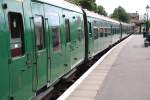 Swanage am 25.07.2010, Zug mit Mk1-Coaches in SR-Green
