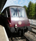 Observation Car am Schluss des Dampfzuges, die 7 Pfund Zuschlag zum Ticket sind es wert. Aviemore, 8.5.2025