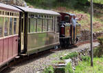 Good morning! Die Ffestiniog Railway mit den speziellen Double-Fairlie-Dampfloks unterwegs in den Wäldern von Wales von Porthmadog nach Blaenau Ffestiniog.